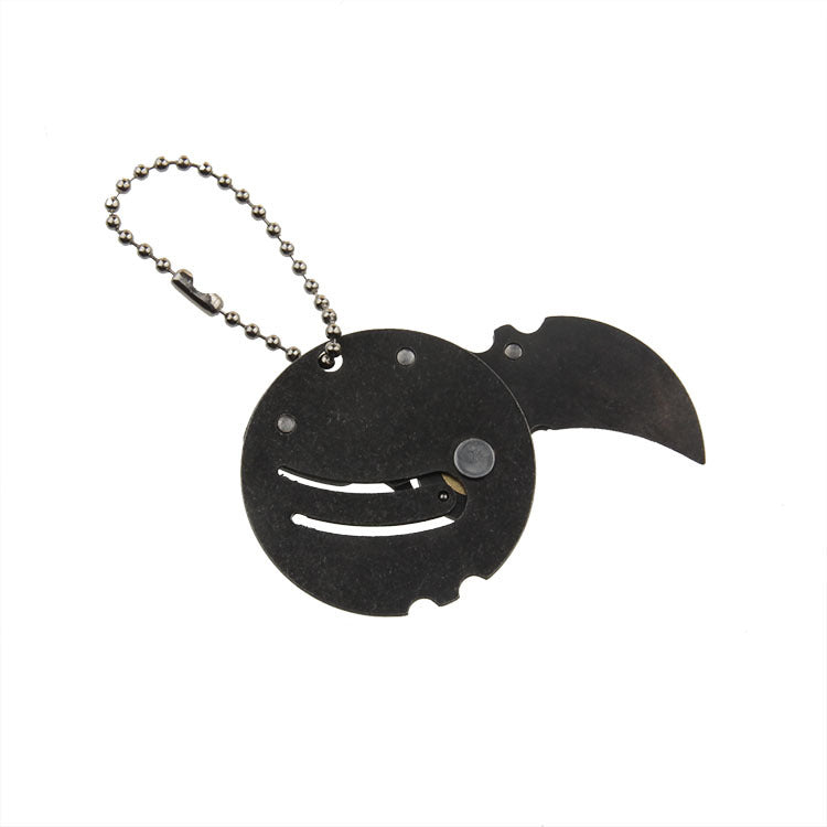 Stainless steel camp knife keychain