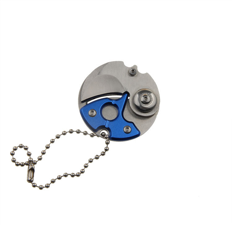 Stainless steel camp knife keychain