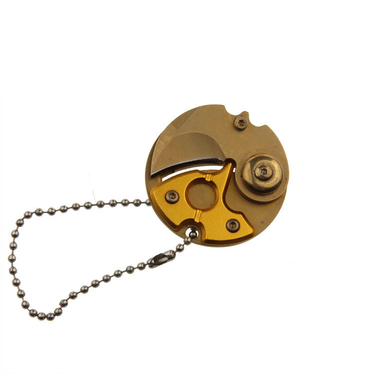 Stainless steel camp knife keychain